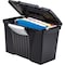 Storex Portable File Box w/Organizer, Ltr/Lgl, Black STX61510U01C - alternate 7